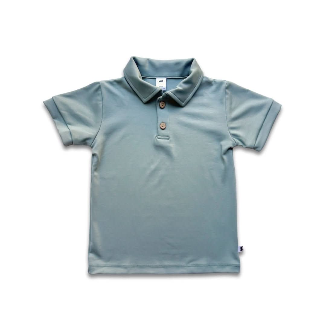 Youth Bamboo Polo Shirt | Blush Charcoal