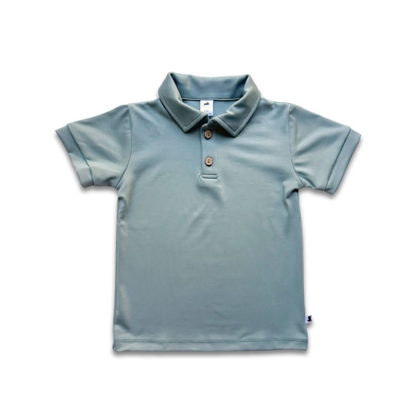 Youth Bamboo Polo Shirt | Blush Charcoal