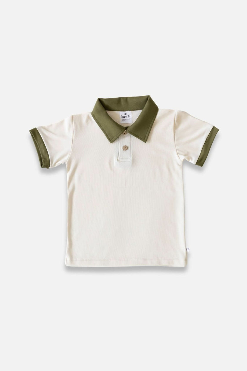 Youth Bamboo Polo Shirt | Blush Charcoal