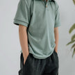 Youth Bamboo Polo Shirt | Blush Charcoal