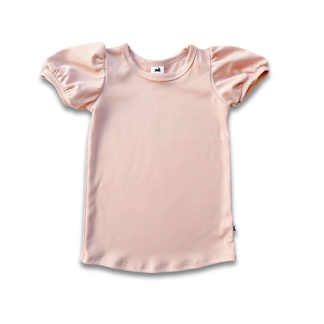 Youth Bamboo Puffed Sleeve T-Shirt | Rosewood