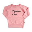 Baby/Kids' Graphic Bamboo Raglan Sleeve Pullover | Kindness Is Key In Rose