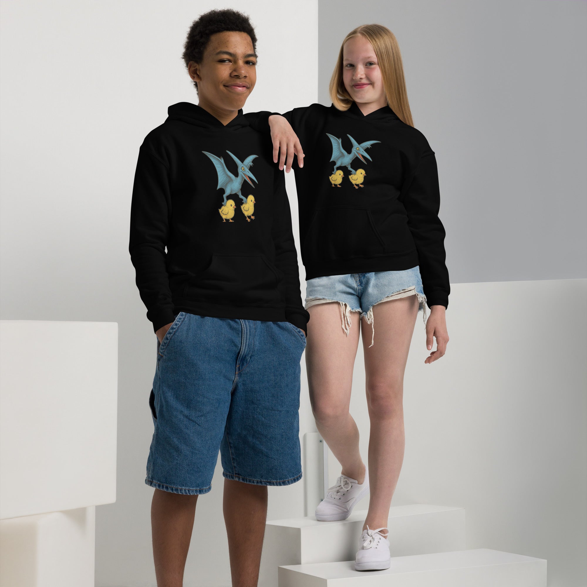 Chickasaurous Pteropoultry Youth heavy blend bunny hug (hoodie)