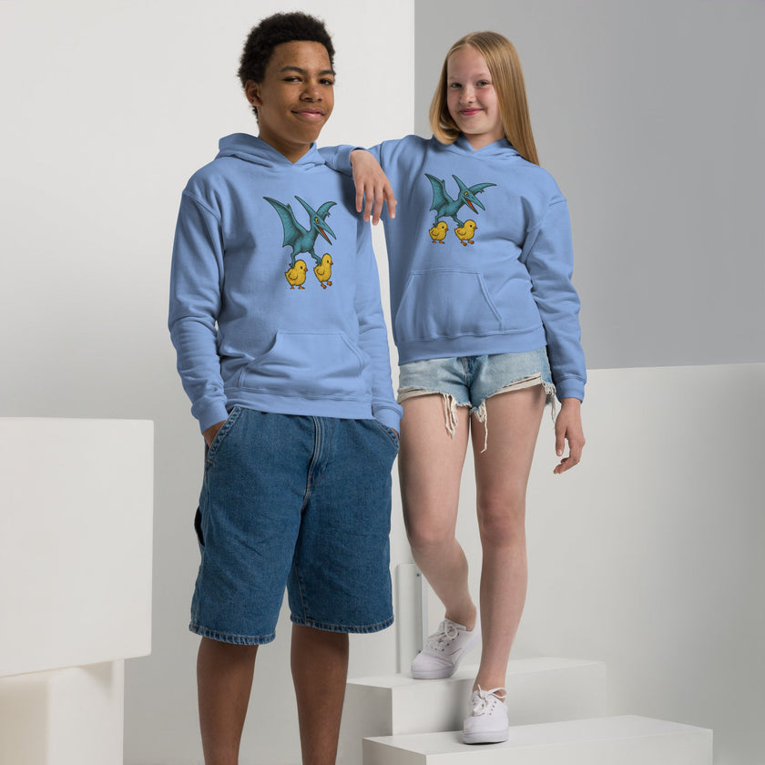 Chickasaurous Pteropoultry Youth heavy blend bunny hug (hoodie)