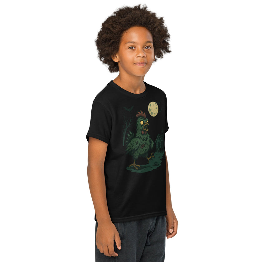 Halloween Zombie Chicken Scene Youth t-shirt