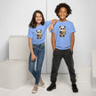 Paper peace Youth t-shirt - Panda with a stack of textbooks
