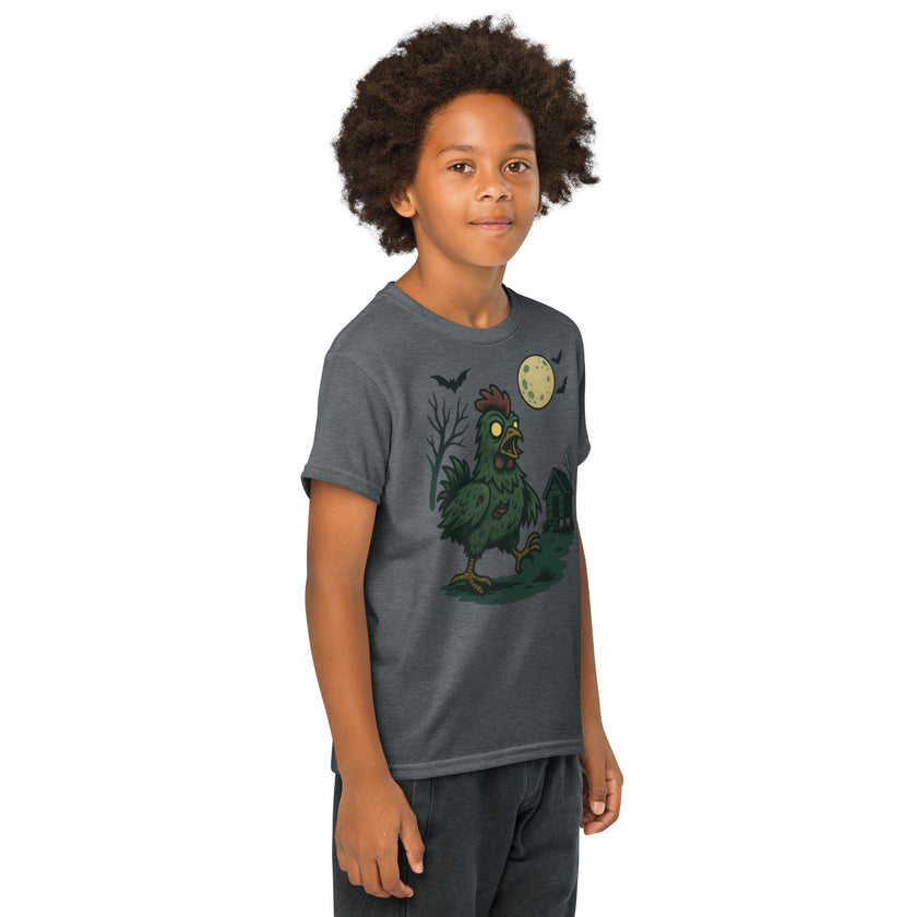 Halloween Zombie Chicken Scene Youth t-shirt