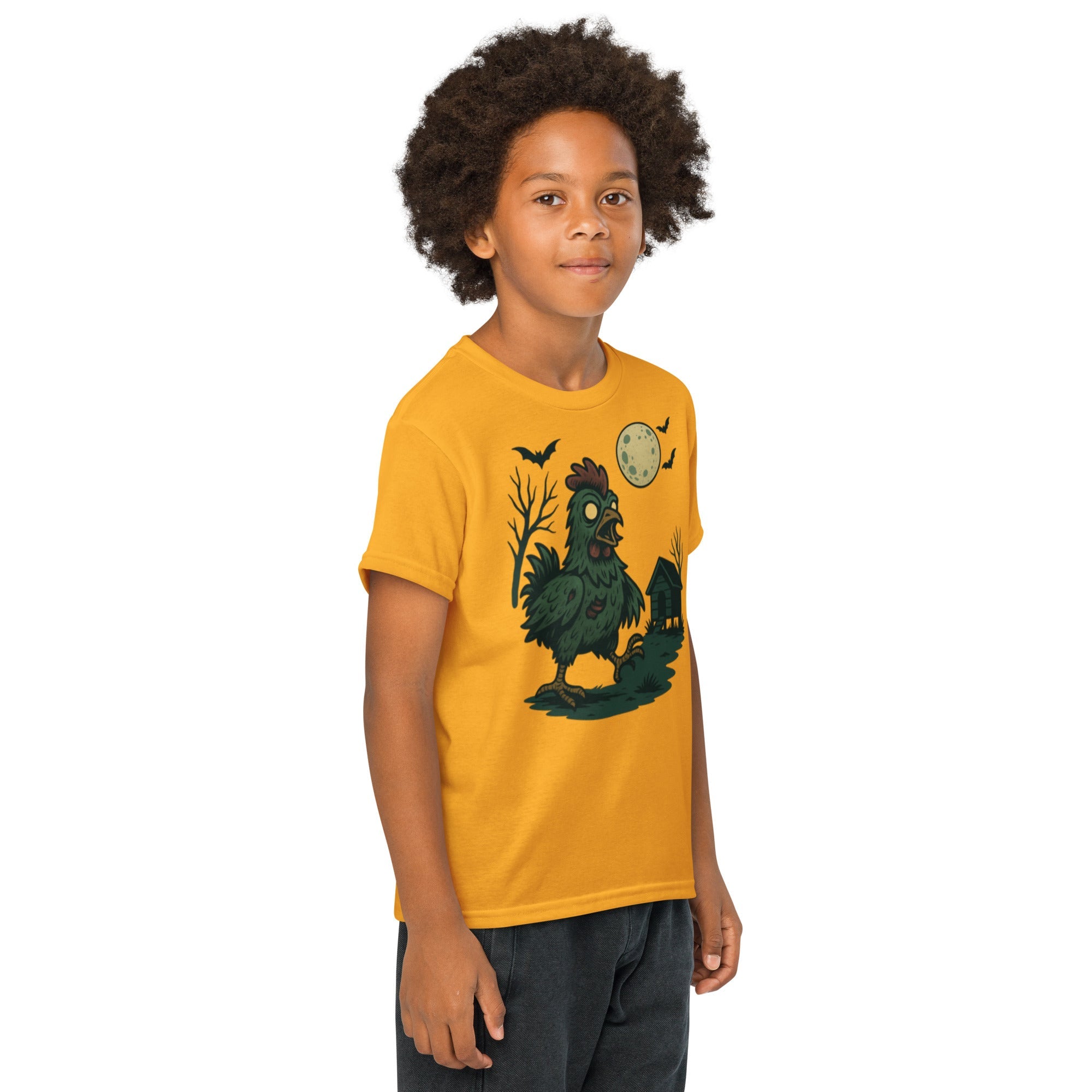 Halloween Zombie Chicken Scene Youth t-shirt