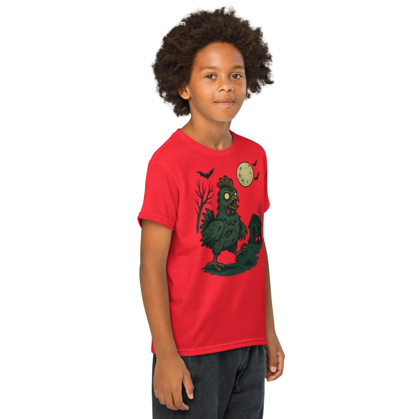 Halloween Zombie Chicken Scene Youth t-shirt