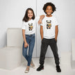 Paper peace Youth t-shirt - Panda with a stack of textbooks