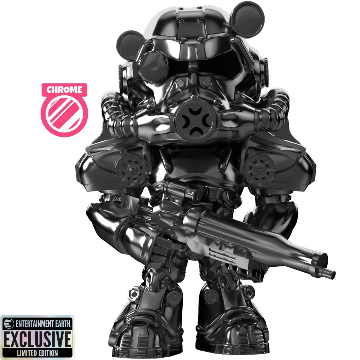 Youtooz Fallout T-60 Power Armor Chrome Variant Vinyl Figure EE Exclusive