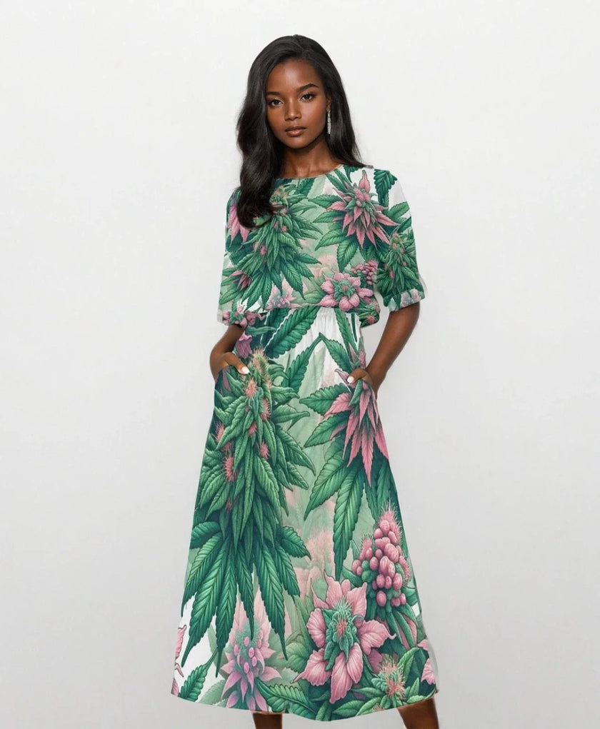 Pink Haze Pocket Waist Dress