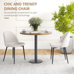 Dylan Set of 2 Mid-Back Dining Chairs-Cream White