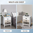 Avery Accent Table Storage Cabinet/Nightstand with 3 Drawers