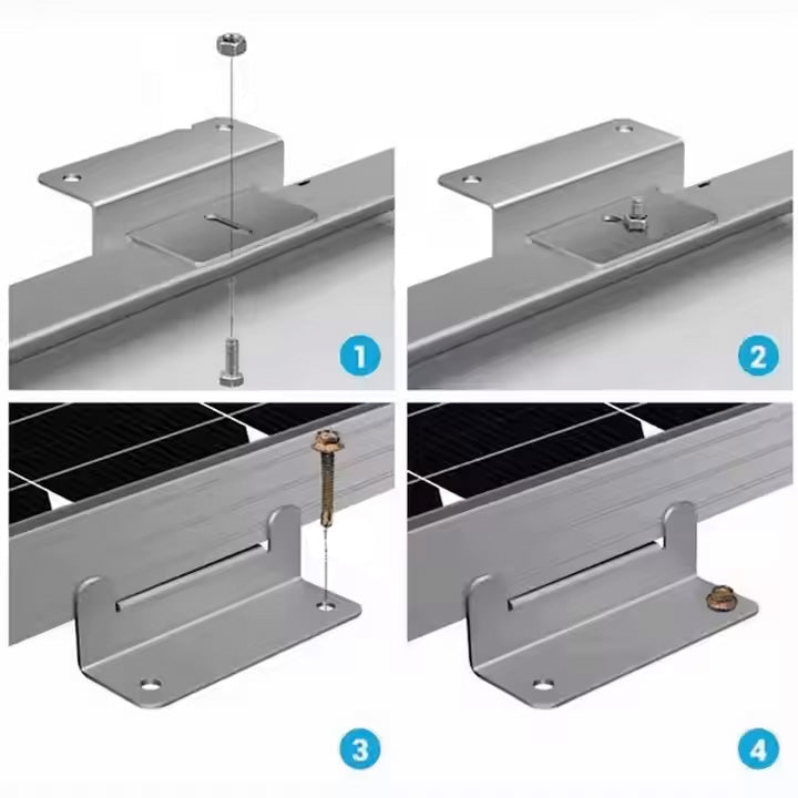 Universal “Z” bracket roof mounting system for solar panel