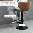 Anna Vintage Adjustable Counter/Bar Height Stools with Swivel Seat-Set of 2-Brown