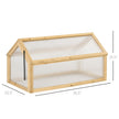 Outsunny Grow House Wooden Cold Frame Greenhouse Portable Raised Planter with Openable Top 35.5