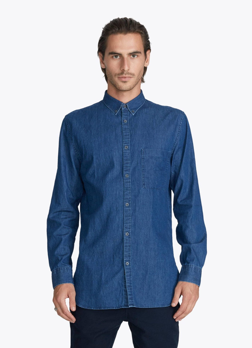 Chemise à manches longues en jean foncé ZANEROBE 7ft