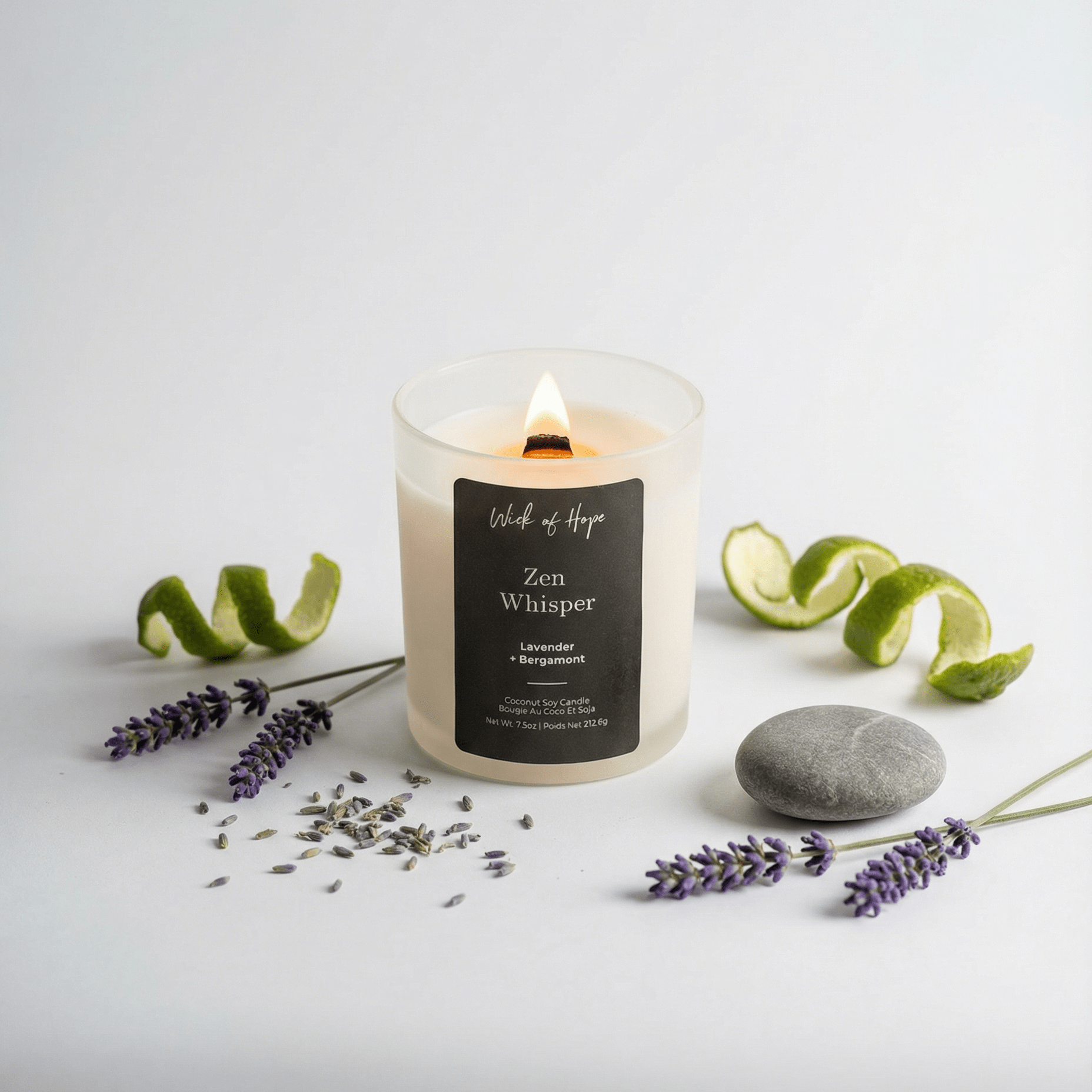 Zen Whisper Candle | Lavender + Bergamot