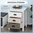 Avery Accent Table Storage Cabinet/Nightstand with 3 Drawers