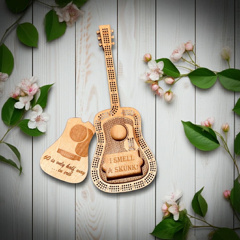 Guitar Shaped Cribbage Board