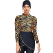 Zipper Arab  Swimsuit Burkini Women