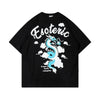 Zodiac Pattern Dragon Print Short Sleeve