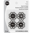 Snap Sew-On with Flower Design (25mm)