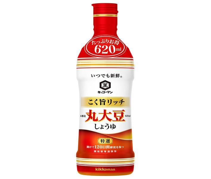 [11/25~ 10% off all products!!] Kikkoman Always Fresh Rich and Delicious Special Whole Soy Soy Sauce 620ml PET Bottle x 12 Bottles