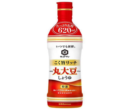 Kikkoman Always Fresh Rich and Delicious Special Whole Soy Soy Sauce 620ml PET Bottle x 12 Bottles 