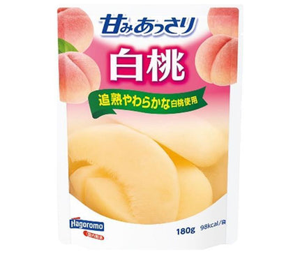 Hagoromo Foods Lightly Sweet White Peach 180g Pouch x 6 Bags 