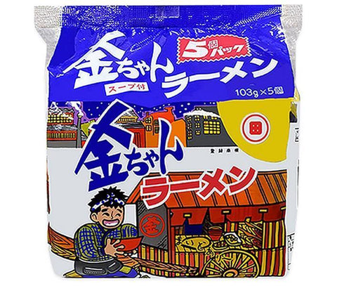 Tokushima Flour Mills Kinchan Ramen 5 meal pack x 6 bags 
