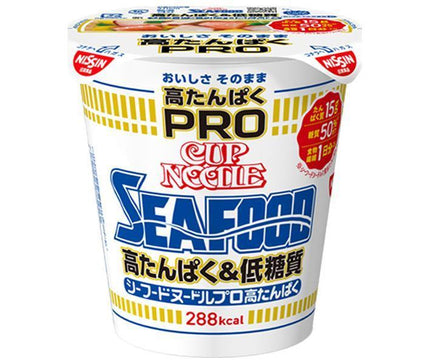 Nissin Foods Cup Noodles PRO Nouilles aux fruits de mer à haute teneur en protéines et faibles en glucides 78 g x 12 pièces 