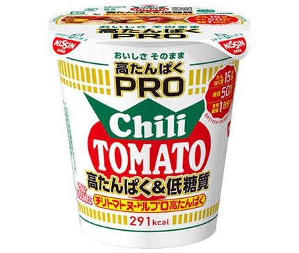 Nissin Foods Cup Noodles PRO Nouilles aux tomates et chili à haute teneur en protéines et faibles en glucides 79 g x 12 pièces 