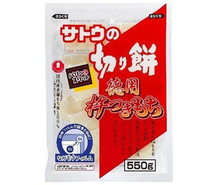 Sato Foods Sato's Kirimochi, Large-size, Pestle-pounded Mochi, 550g x 12 bags 