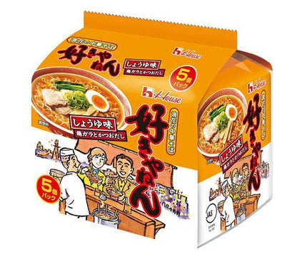 House Foods Naniwa Chinese Noodles Sukiyanen (Soy Sauce Flavor) 5 Meal Pack x 6 Pieces 