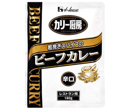 House Foods Curry Kitchen Coarsely Ground Spice Beef Curry, Spicy, 180g x 30 pieces 