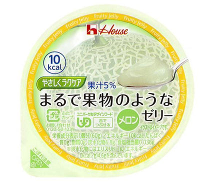 House Foods Easy Raku Care Gelée de Melon aux Fruits 60g x 48 pièces 