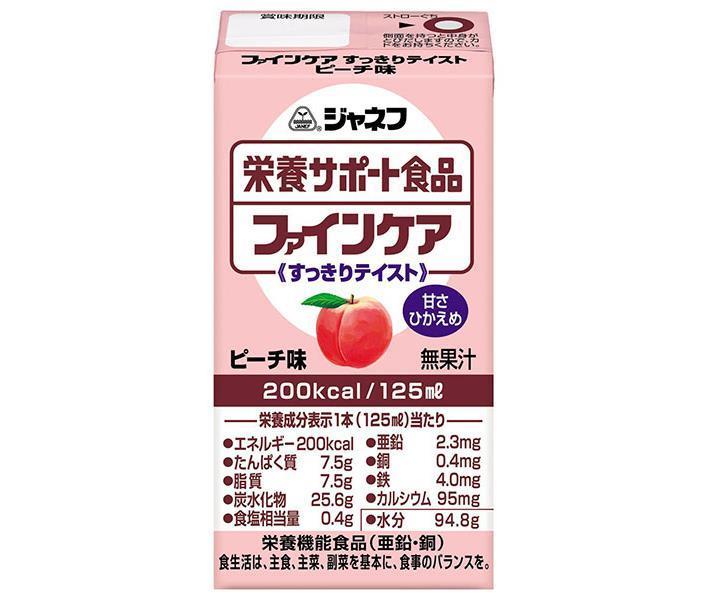 [11/25~ 10% off all products!!] KEWPIE JANEF Nutritional Support Food Fine Care Refreshing Taste Peach Flavor 125ml Paper Pack x 12 Bottles