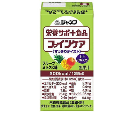 キューピー ジャネフ 栄養サポート食品 ファインケア すっきりテイスト フルーツミックス味 125ml紙パック×12本入