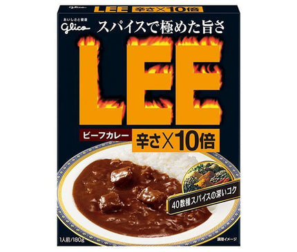 江崎グリコ ビーフカレーLEE 辛さ×10倍 180g×10個入【日本出荷】