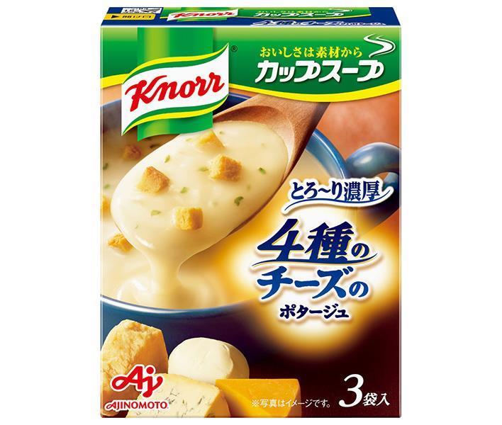 Ajinomoto Knorr Cup Soup Potage riche et fondant de 4 types de fromages (17,9 g x 3 sachets) x 10 boîtes 