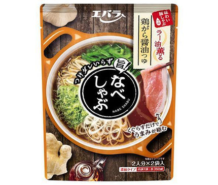 Ebara Foods Nabe Shabu Chicken Soy Sauce Soup 200g (100g x 2 bags) x 12 bags 