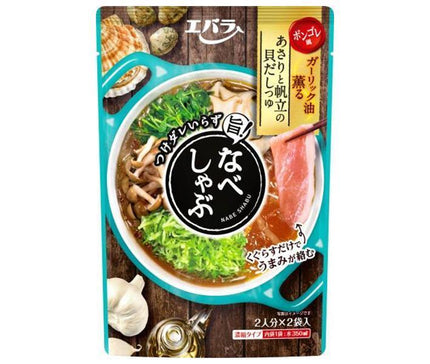 Ebara Foods Nabe Shabu Clam and Scallop Dashi Soup 190g (95g x 2 bags) x 12 bags 