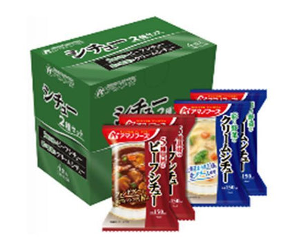 Amano Foods Freeze-Dried Stew 2-Type Set 4 Meals x 3 Boxes 