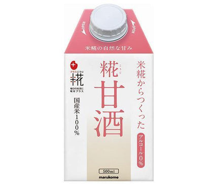 Marukome Plus Koji - Koji Amazake LL made from rice koji, 500ml paper pack x 12 bottles 