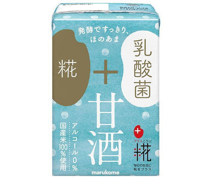 [11/25~ 10% off all products!!] Marukome Plus Koji Koji Amazake LL Lactic Acid Bacteria 100ml Paper Pack x 12 Bottles