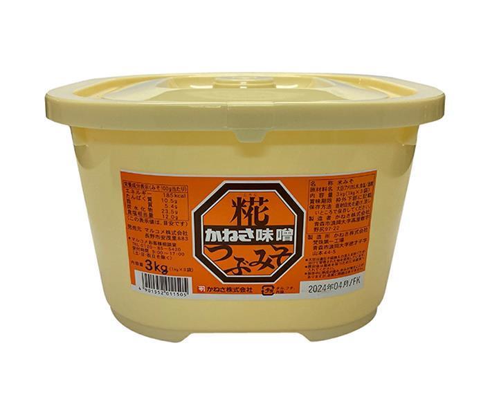 [11/25~ 10% OFF all products!!] Marukome Kanesa Koji Tsubu Miso (1kg x 3) x 4 pieces