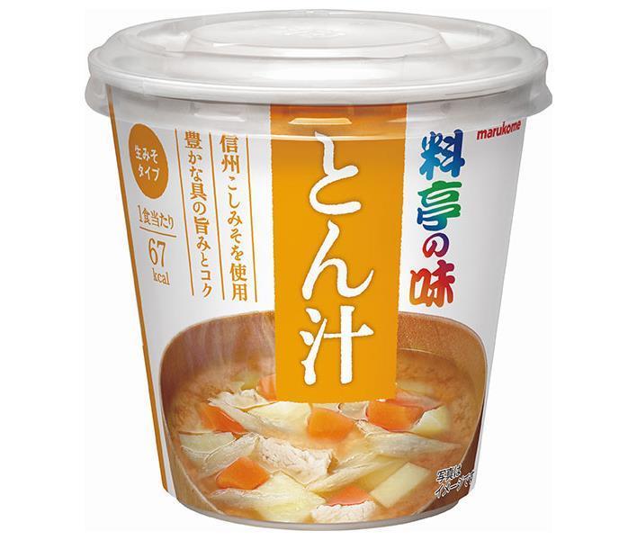 [11/25~ 10% off all products!!] Marukome Cup Ryotei-no-Aji Tonjiru Pork Soup, 1 serving x 6 pieces