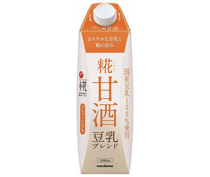 Marukome Plus Koji Koji Amazake LL Soy Milk Blend 1000ml Paper Pack x 6 Bottles 